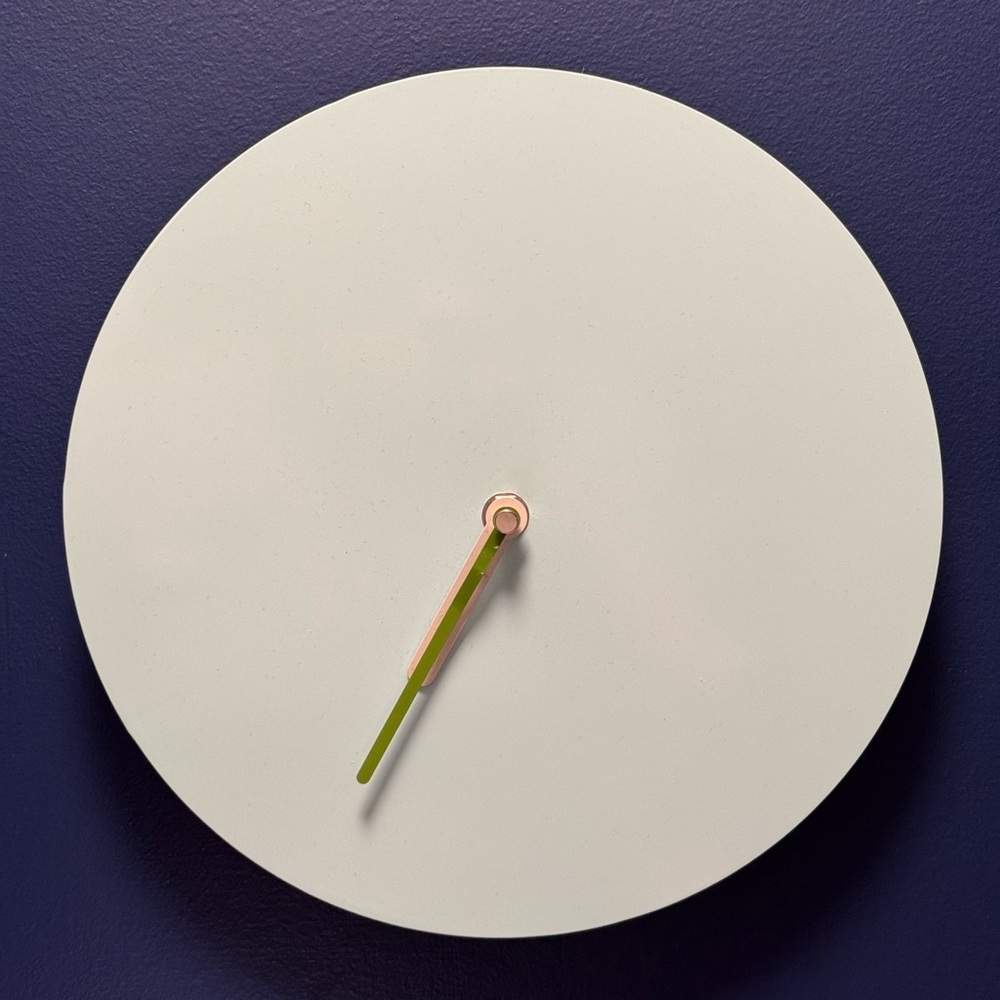 🕰️ Minimalist Soft Powder Blue Wall Clock – 30cm, Silent Quartz